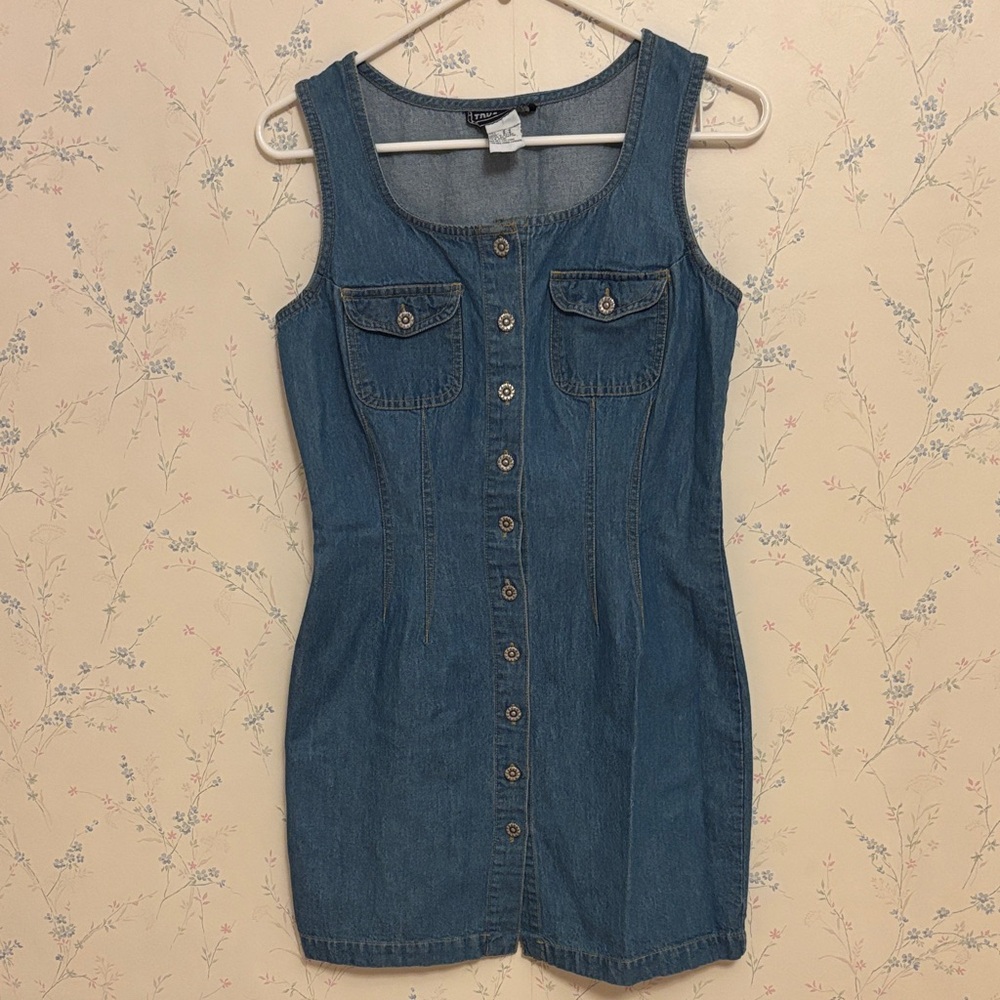 Denim Button-Down Dress